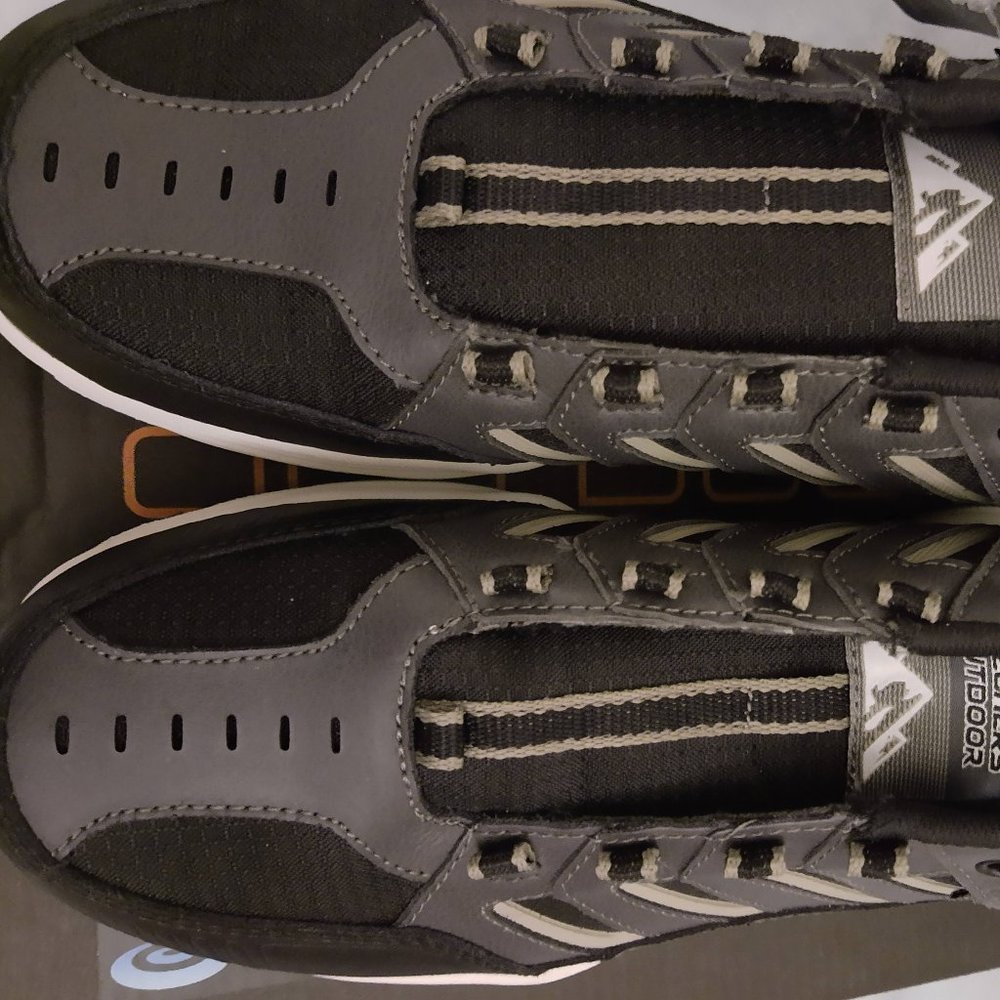 Skechers Oxford Lace-up Sneaker Escape Plan 2.0 Men 8M Black Grey Orange New - Picture 8 of 14